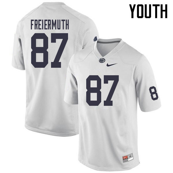 Youth #87 Pat Freiermuth Penn State Nittany Lions College Football Jerseys Sale-White